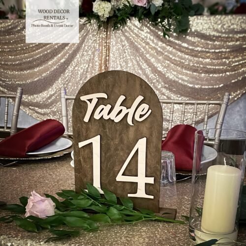WOOD TABLE NUMBERS