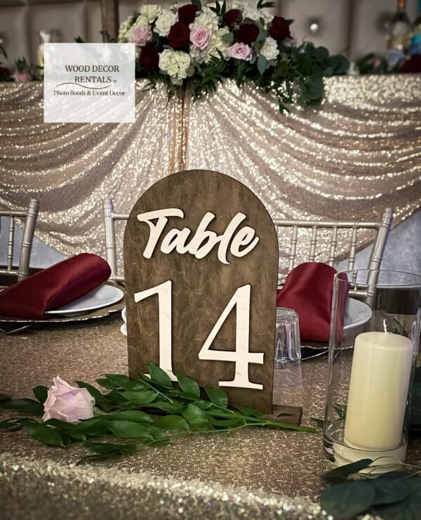WOOD TABLE NUMBERS