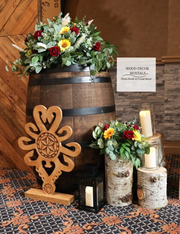 SET OF 3 WOODEN LOGS